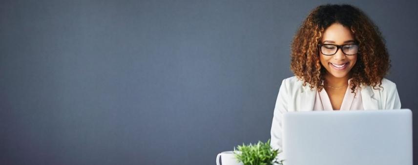 Woman at computer